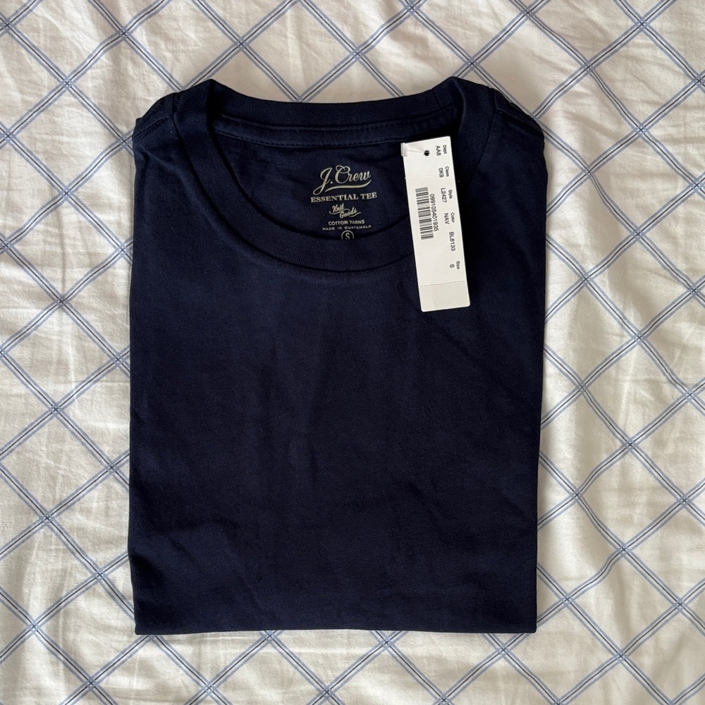 J. Crew Men's Dark Blue Short Sleeve Tee